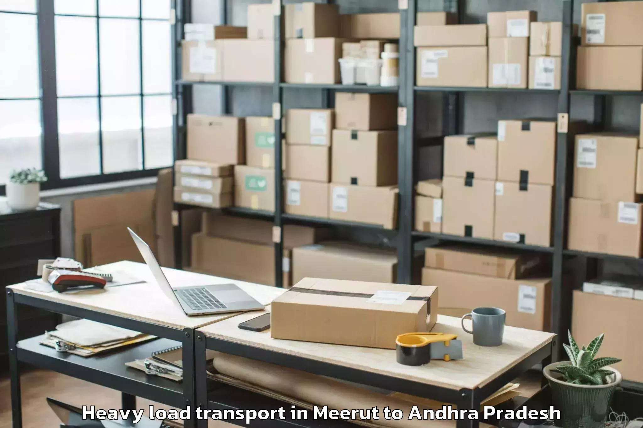 Book Meerut to Duttalur Heavy Load Transport Online